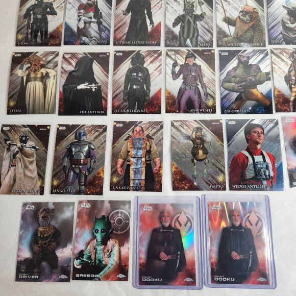 Topps Finest & Chrome Star Wars Trading Cards Lot Of 22 Cards 2018, 2025 NM - Picture 6 of 10